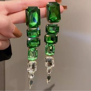 Green ombré earrings
